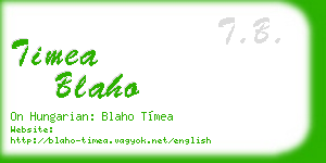 timea blaho business card